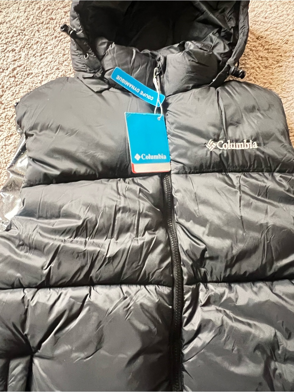 Columbia Black Quilted Hooded Puffer Jacket